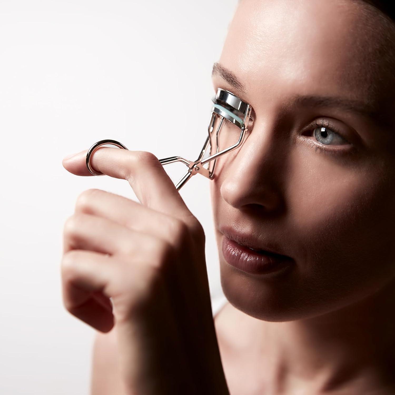 imageZWILLING Eyelash Curler for All Eye Shapes Rounded Silicone Pads Prevent Eyelash Breakage Includes 3 Replacement Pads Premium Silver