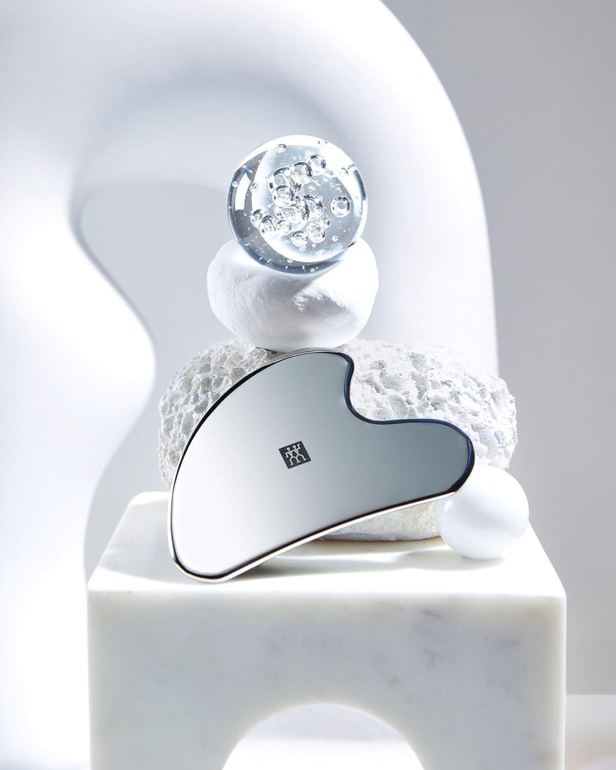 imageZWILLING Facial Massager Gua Sha Facial Treatment for Regeneration and Vitality Detox Effect Cooling Stainless Steel Premium Silver