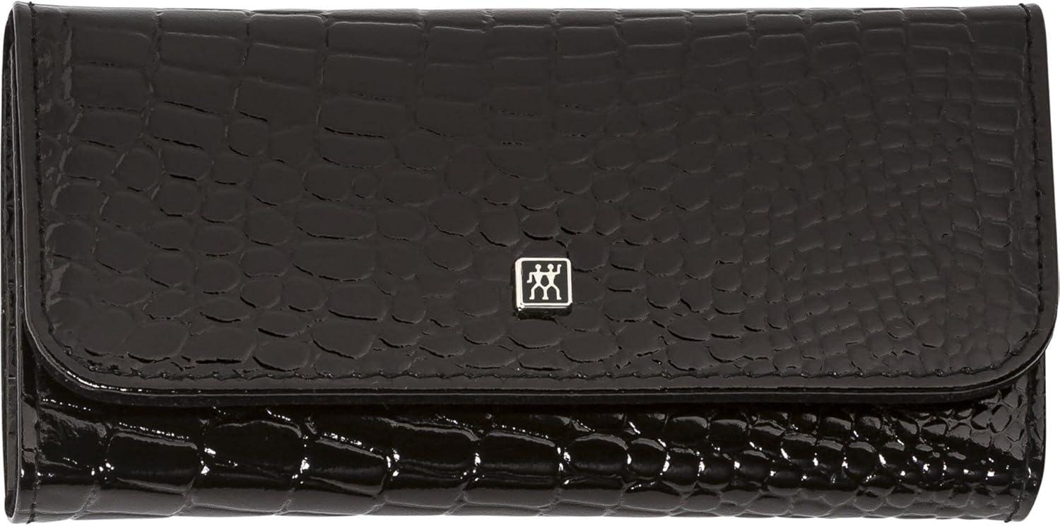 imageZWILLING Manicure Set 5Piece Scissors Clippers Tweezers Cuticle Pusher Nail File Classic RedBlack