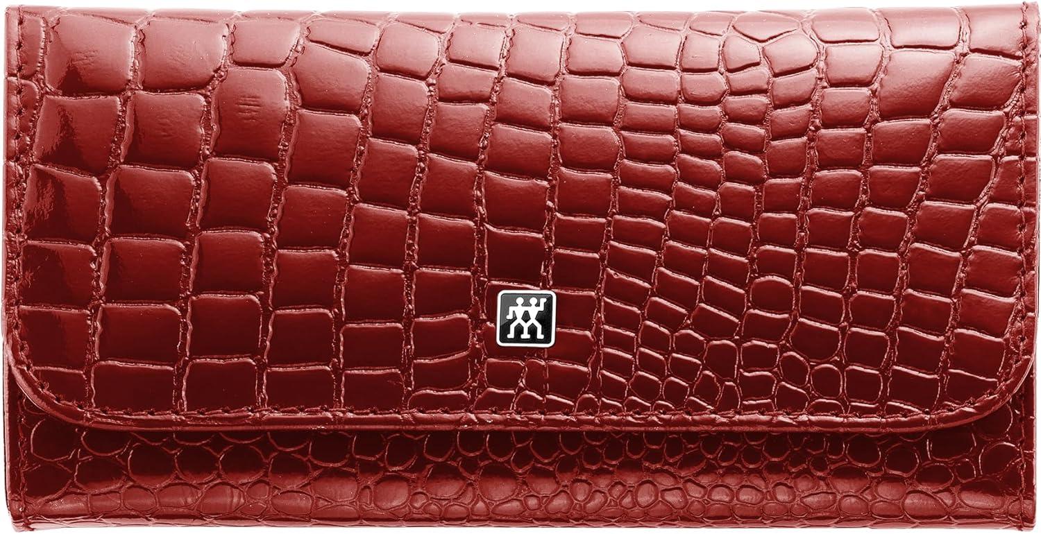 imageZWILLING Manicure Set 5Piece Scissors Clippers Tweezers Cuticle Pusher Nail File Classic RedRed