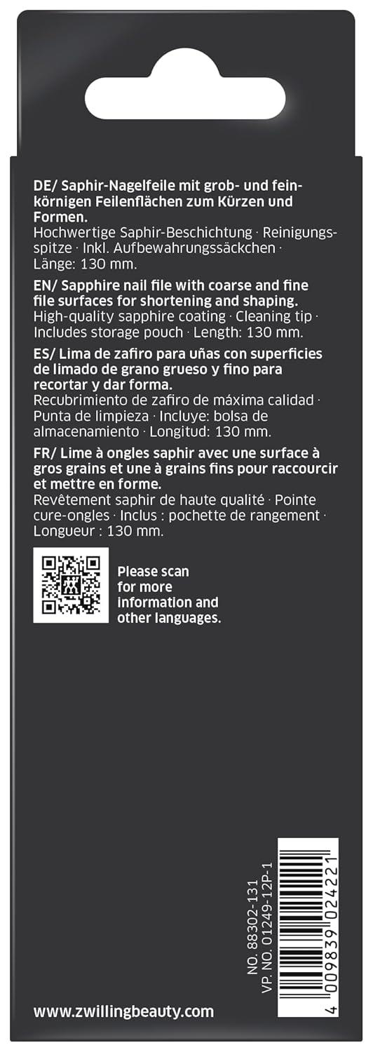 imageZWILLING Nail File Sapphire Coating Polished File tip for Cleaning Nails White 63 inches13cm