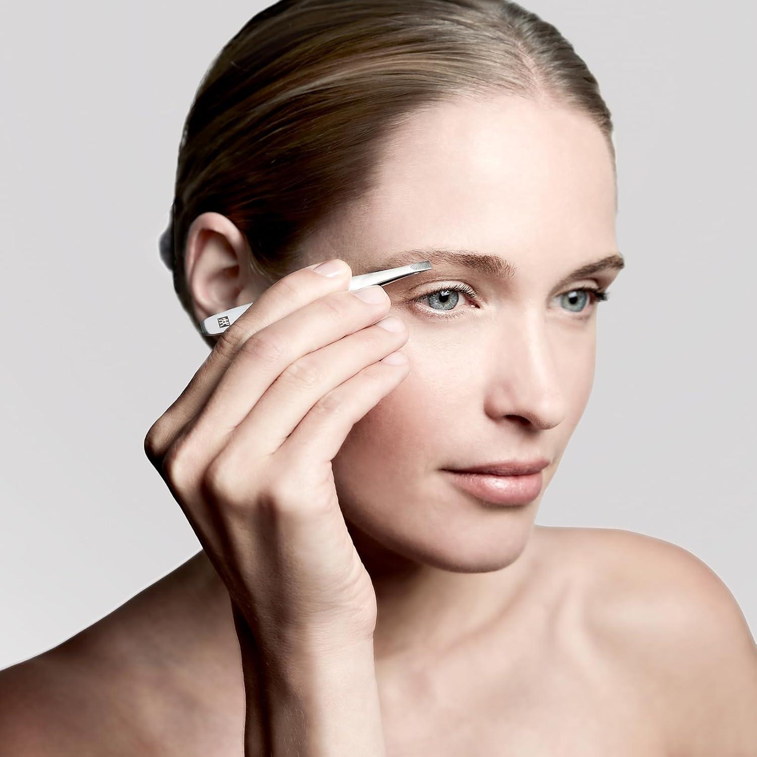 imageZWILLING Pointed Tweezer removal of splinters ingrown or fine hairs roughened calibrated tips Premium Silver 35 inchSilver