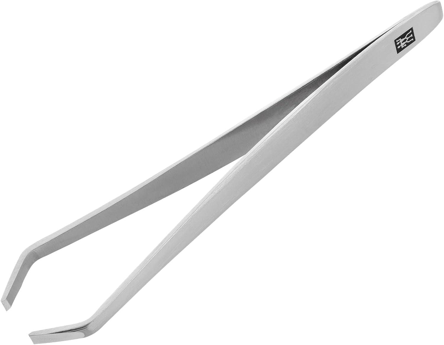 imageZWILLING Pointed Tweezer removal of splinters ingrown or fine hairs roughened calibrated tips Premium Silver 35 inchSilver