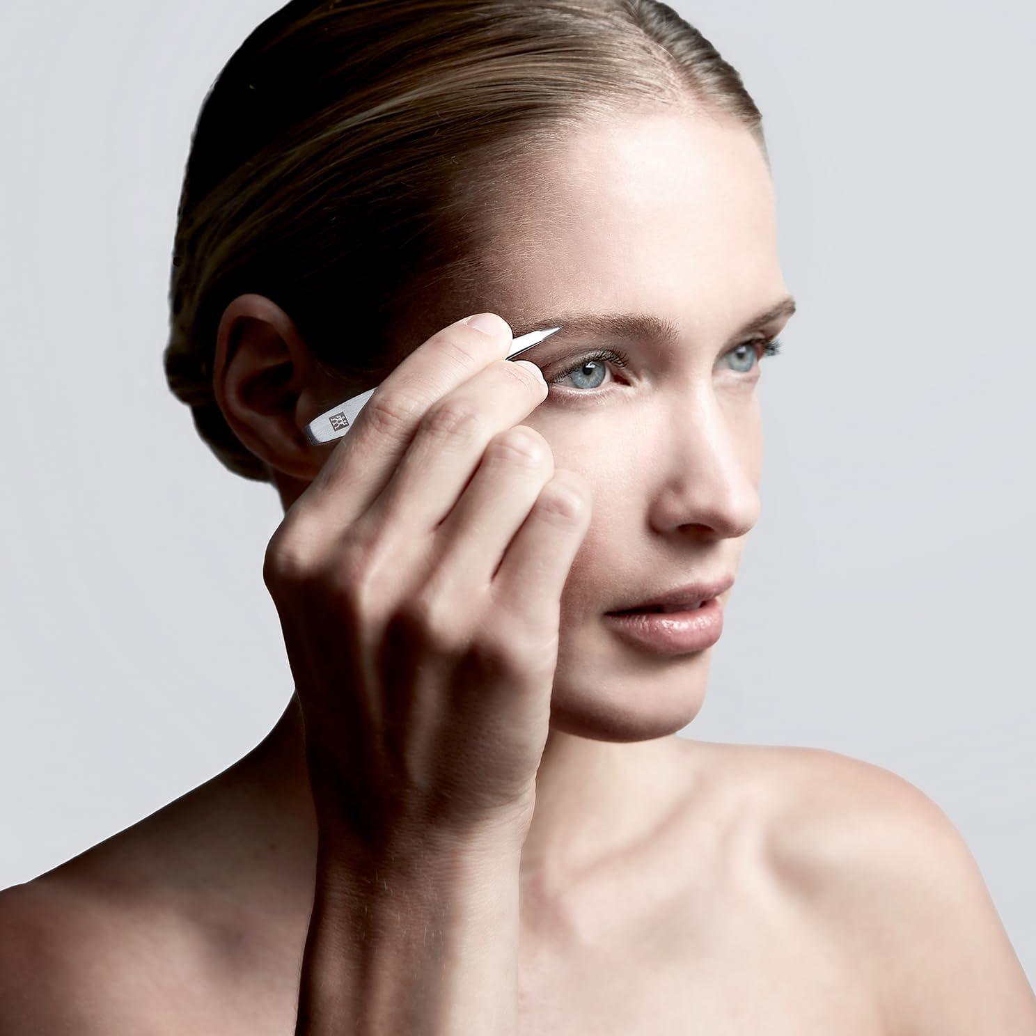 imageZWILLING Pointed Tweezer removal of splinters ingrown or fine hairs roughened calibrated tips Premium Silver 35 inchSilver