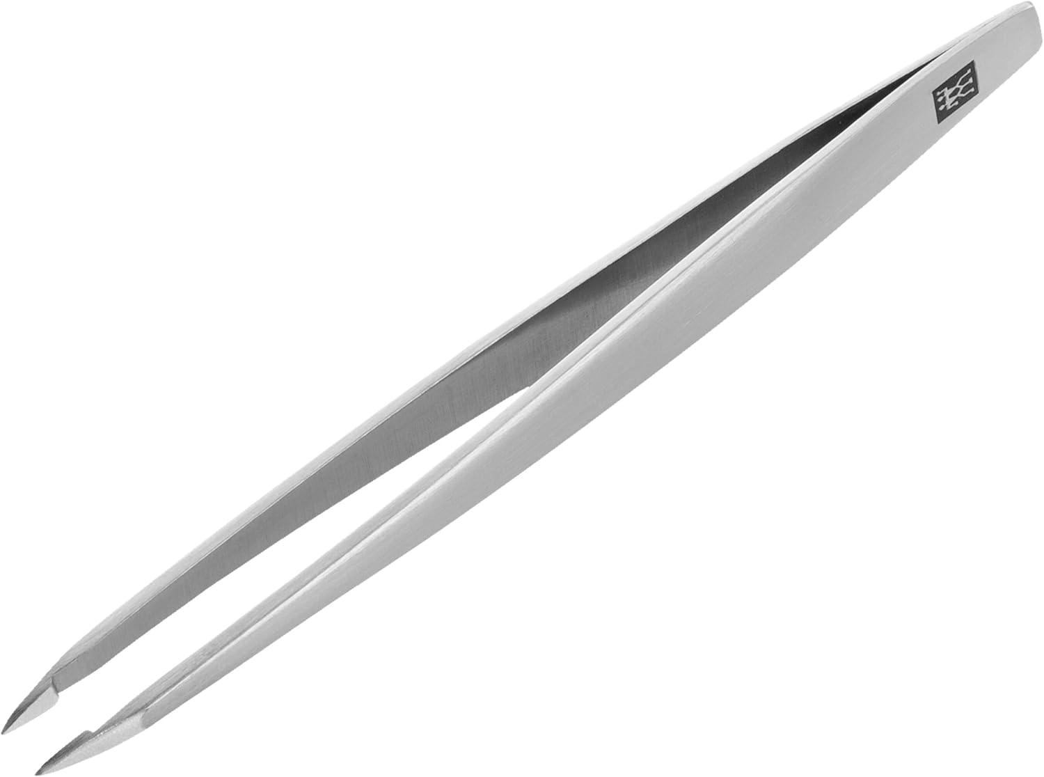 imageZWILLING Pointed Tweezer removal of splinters ingrown or fine hairs roughened calibrated tips Premium Silver 35 inchSilver