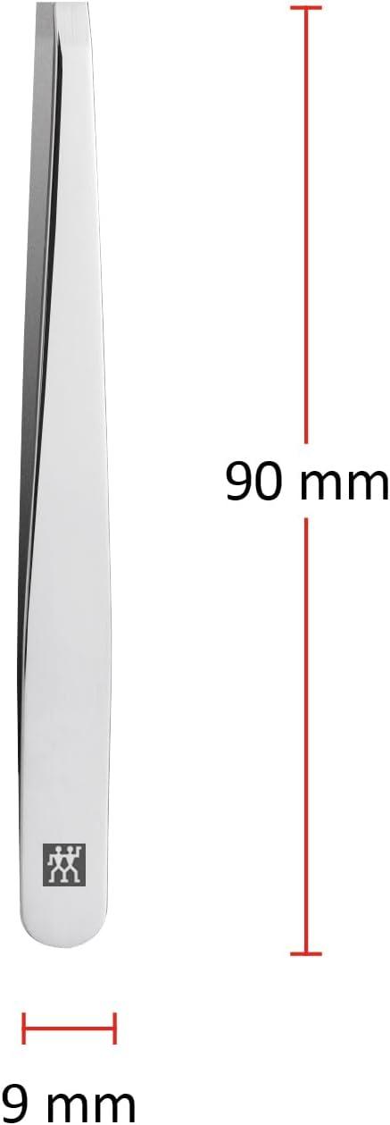 imageZWILLING Straight Tweezer plucking eyebrows and hair handfinished roughened tips large plucking surface Polished Silver 35 inch1 Count Pack of 1