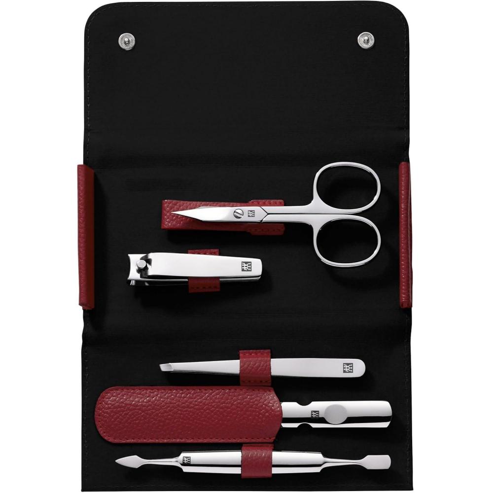 imageZWILLING Beauty Classic INOX 6pc Manicure Set with Black Leather CaseRed