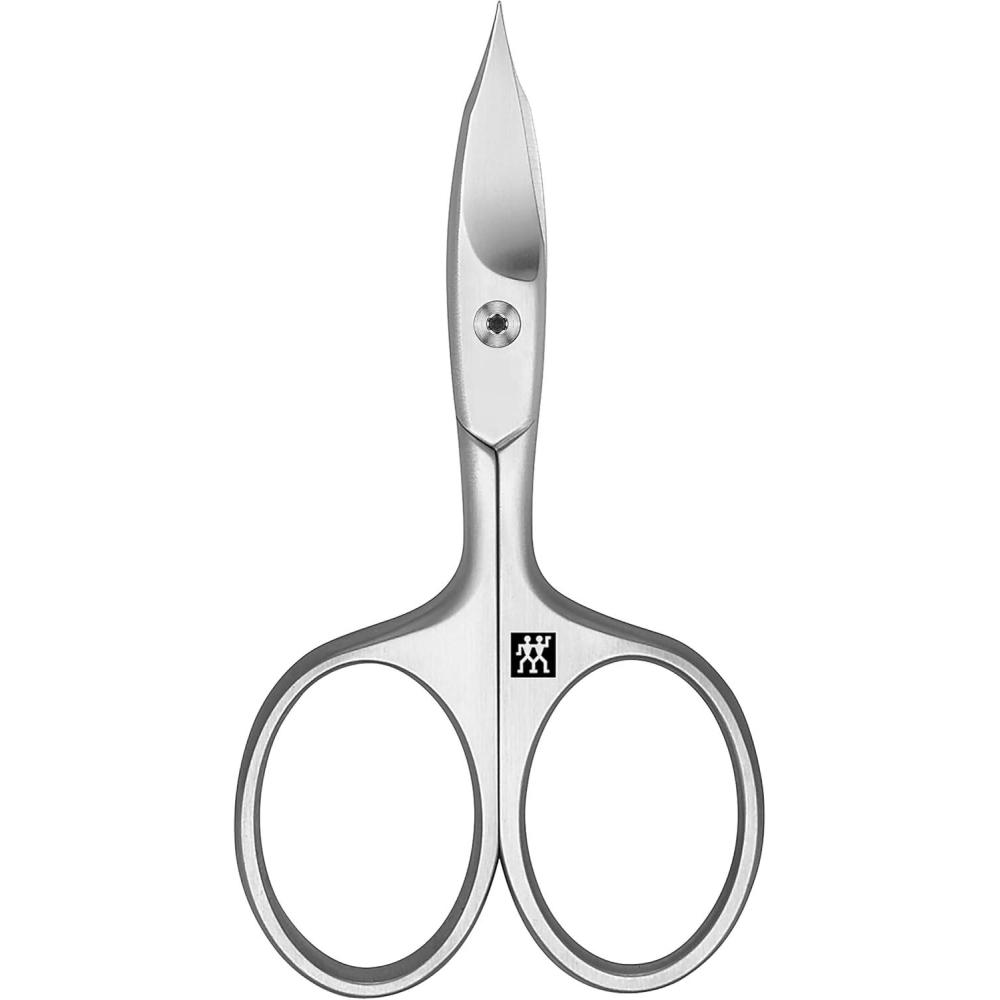 imageZWILLING Combination Nail Scissors scissors for nails and cuticles curved cutting edge and fine tip for precise cutting Premium Black 35 inchSilver