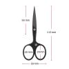 imageZWILLING Beard Scissors with extended handle width scratch resistant straight cutting edge and fine tip Premium Black 45 inch