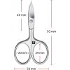 imageZWILLING Combination Nail Scissors scissors for nails and cuticles curved cutting edge and fine tip for precise cutting Premium Black 35 inchSilver