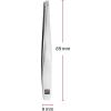 imageZWILLING Pointed Tweezer removal of splinters ingrown or fine hairs roughened calibrated tips Premium Silver 35 inchSilver