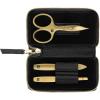 imageZWILLING Beauty TWINOX 4pc Gold Manicure Set with Black Leather Case Care for hands and feet with nail clippers
