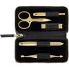 imageZWILLING Beauty TWINOX 6pc Gold Manicure Set with Black Leather Case Care for hands and feet complete set Gift set