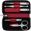 imageZWILLING Beauty TWINOX 6pc Manicure Set with Red Leather Case Asian Competence Gift Set
