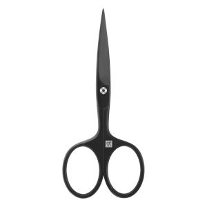 imageZWILLING Beard Scissors with extended handle width scratch resistant straight cutting edge and fine tip Premium Black 45 inch