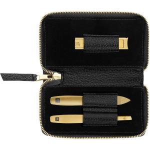 imageZWILLING Beauty TWINOX 4pc Gold Manicure Set with Black Leather Case Care for hands and feet with nail clipper