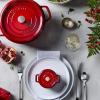 image:imageStaub Cast Iron Round Cocotte 7quartPeony PinkCherry