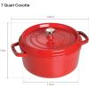 image:imageStaub Cast Iron Round Cocotte 7quartPeony PinkCherry