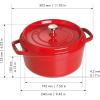 image:imageStaub Cast Iron Round Cocotte 7quartPeony PinkCherry