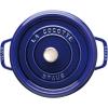 image:imageStaub Cast Iron Round Cocotte 7quartPeony PinkDark Blue