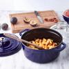 image:imageStaub Cast Iron Round Cocotte 7quartPeony PinkDark Blue
