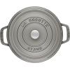 image:imageStaub Cast Iron Round Cocotte 7quartPeony PinkGraphite Gray