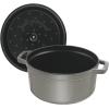 image:imageStaub Cast Iron Round Cocotte 7quartPeony PinkGraphite Gray