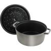 image:imageStaub Cast Iron Round Cocotte 7quartPeony PinkGraphite Grey