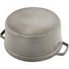 image:imageStaub Cast Iron Round Cocotte 7quartPeony PinkGraphite Grey