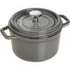image:imageStaub Cast Iron Round Cocotte 7quartPeony PinkGraphite Grey