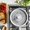image:imageStaub Cast Iron Round Cocotte 7quartPeony PinkGraphite Grey