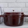 image:imageStaub Cast Iron Round Cocotte 7quartPeony PinkGrenadine