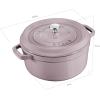 image:imageStaub Cast Iron Round Cocotte 7quartPeony PinkLilac
