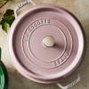 image:imageStaub Cast Iron Round Cocotte 7quartPeony PinkLilac