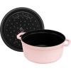 image:imageStaub Cast Iron Round Cocotte 7quartPeony PinkPeony Pink