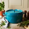 image:imageStaub Cast Iron Round Cocotte 7quartPeony PinkTurquoise