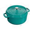 image:imageStaub Cast Iron Round Cocotte 7quartPeony PinkTurquoise