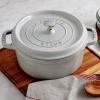 image:imageStaub Cast Iron Round Cocotte 7quartPeony PinkWhite Truffle