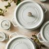image:imageStaub Cast Iron Round Cocotte 7quartPeony PinkWhite Truffle