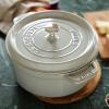 image:imageStaub Cast Iron Round Cocotte 7quartPeony PinkWhite Truffle