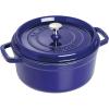 image:imageStaub Cast Iron Round Cocotte 7quartPeony PinkDark Blue